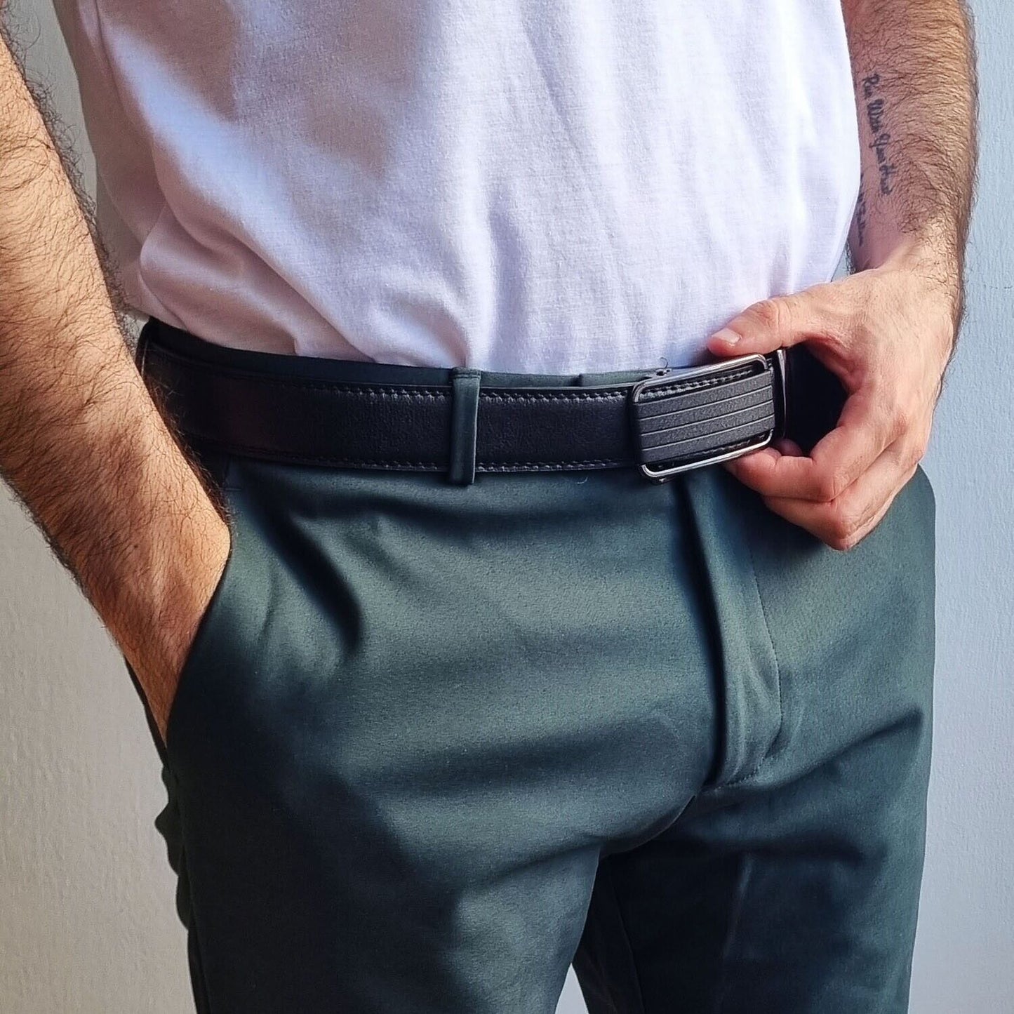 Men's Ratchet Belt Leather Mens Belt With Slide Buckle Ratchet Belts For Men USA - AFFORDABLE MARKET