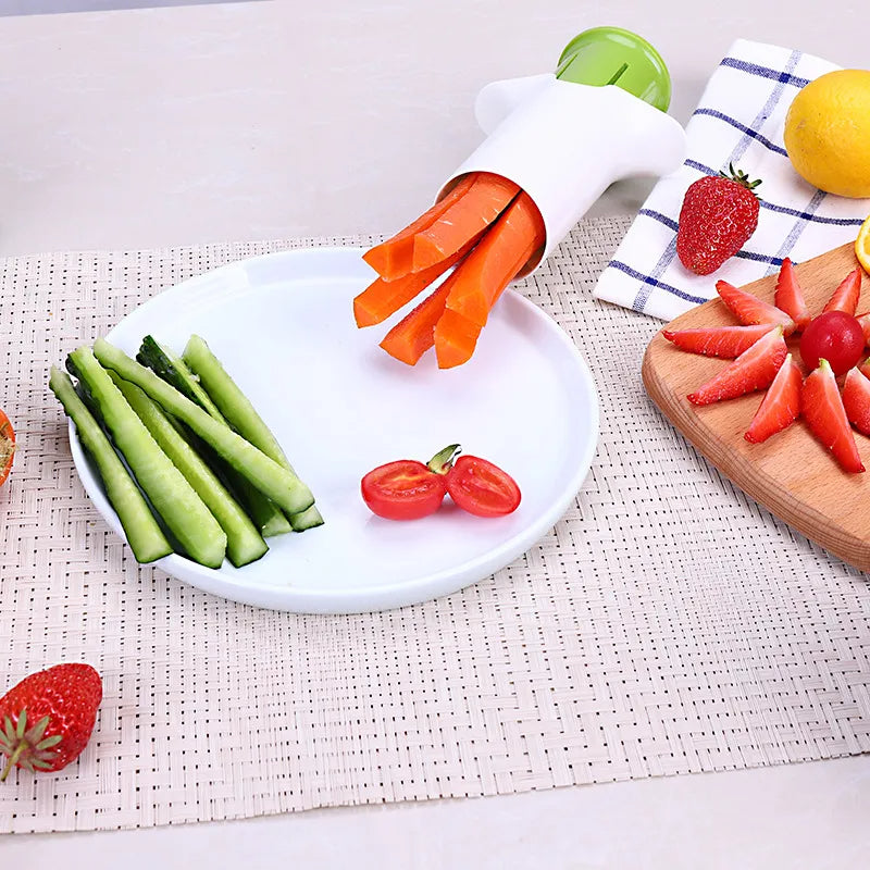 Creative Vegetable Cutters Fruit Kitchen Cucumber Carrot Divider Strawberry Slicer Splitter Kitchen Gadget Accessories - AFFORDABLE MARKET