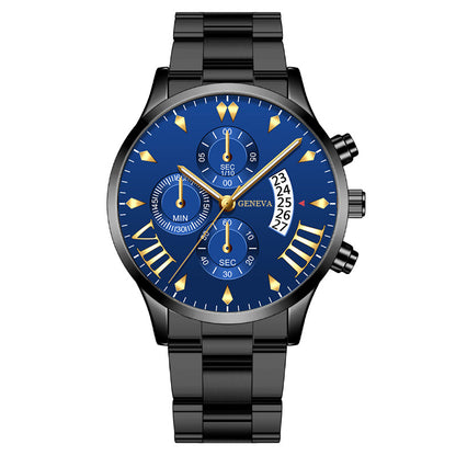 Fashion Calendar Steel Band Quartz Men's Watch - AFFORDABLE MARKET