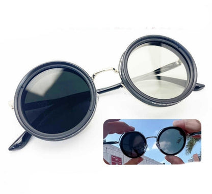 Round Adjustable Polarized Sunglasses