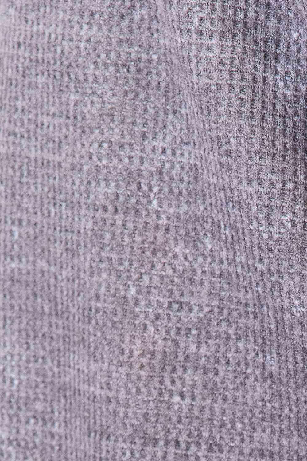 Basic Bae Round Neck Drop Shoulder Slit Sweatshirt - AFFORDABLE MARKET