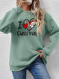 CHRISTMAS Graphic Round Neck Sweatshirt - AFFORDABLE MARKET