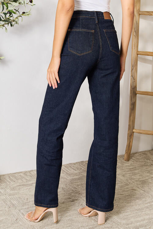 Judy Blue Full Size High Waist Wide Leg Jeans - AFFORDABLE MARKET