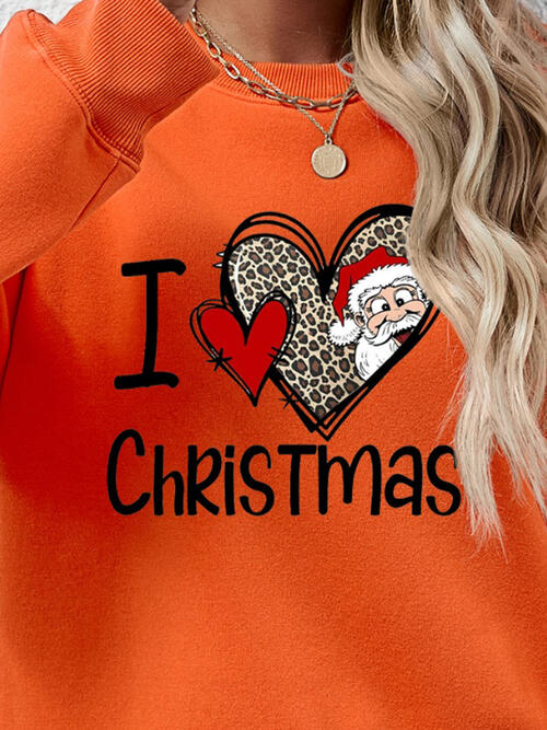 CHRISTMAS Graphic Round Neck Sweatshirt - AFFORDABLE MARKET