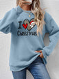 CHRISTMAS Graphic Round Neck Sweatshirt - AFFORDABLE MARKET