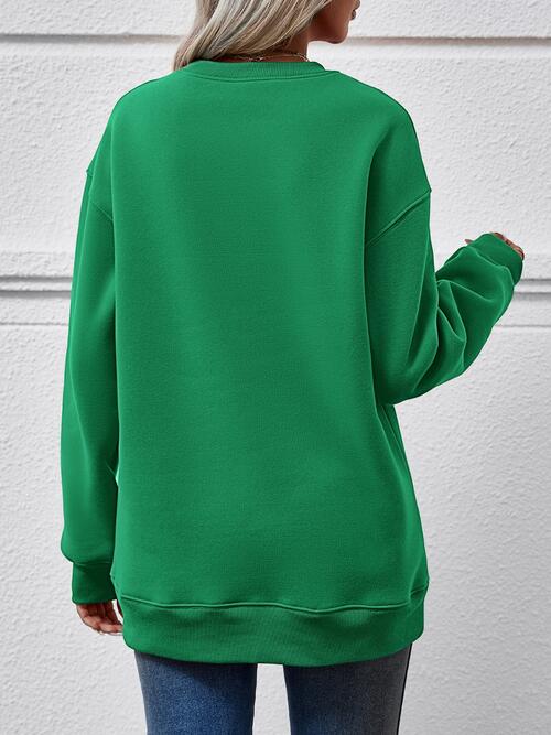 CHRISTMAS Graphic Round Neck Sweatshirt - AFFORDABLE MARKET