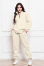 Half Zip Long Sleeve Sweatshirt and Pants Set - AFFORDABLE MARKET