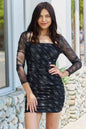 GeeGee Glow Up Glitter Mesh Mini Dress - AFFORDABLE MARKET