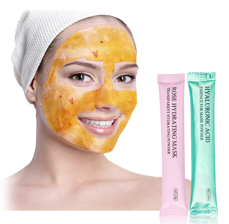 Korean mask Rose soft film jelly mask powder smear type strip soft film powder hyaluronic acid soft film - AFFORDABLE MARKET