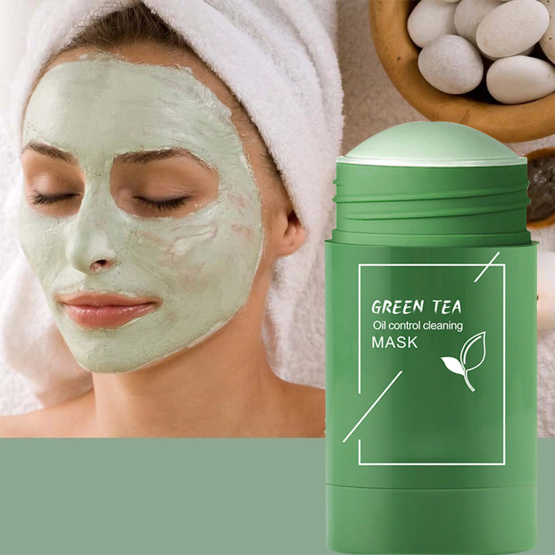 deep cleansing mask  Green tea solid mask moisturizing mud mask acne moisturizing moisturizing oil control - AFFORDABLE MARKET