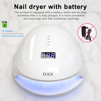 L'UGX quick drying UV nail lamp 60W wireless nail dryer for 2 hands double-handed led nail lamp - AFFORDABLE MARKET