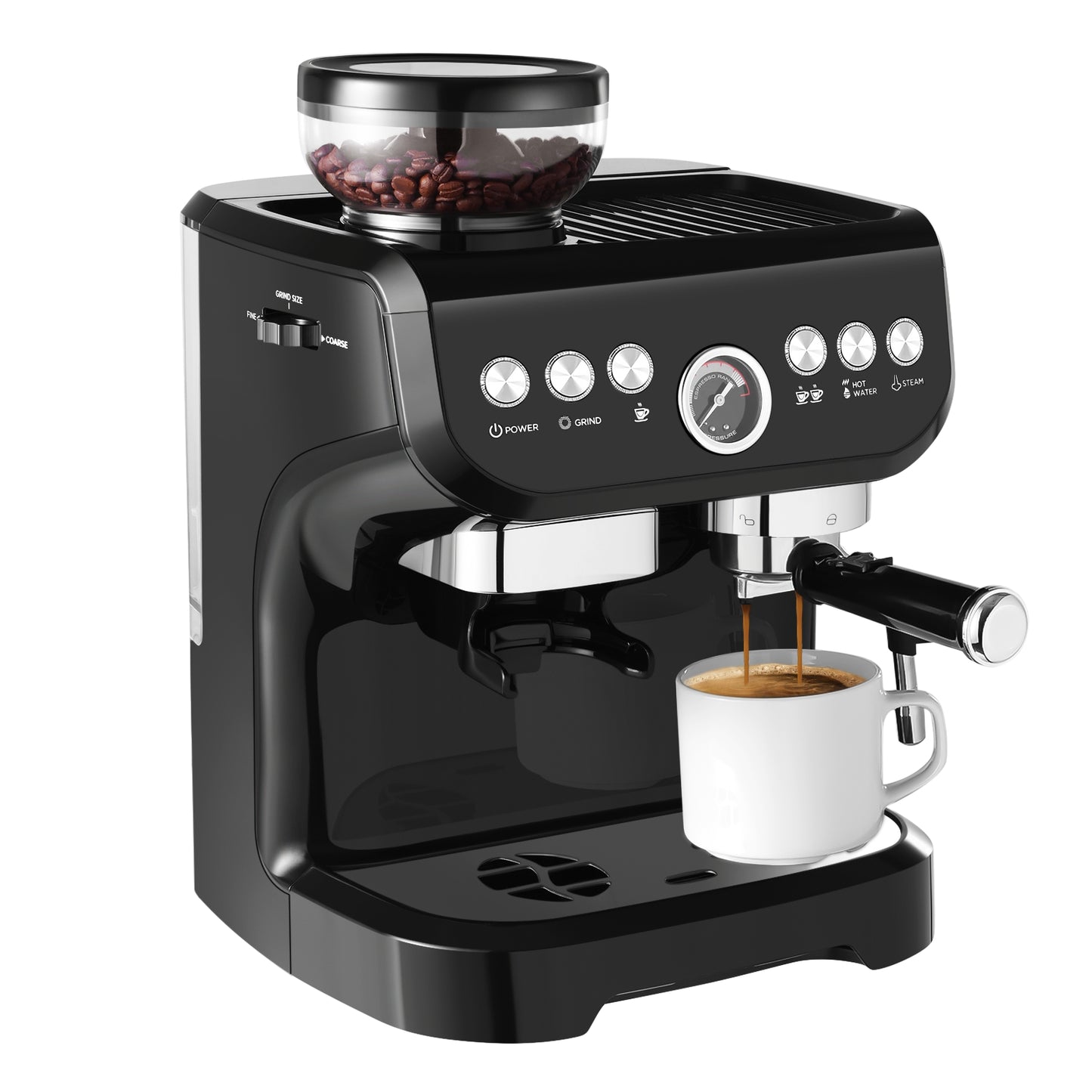 Fully Automatic 19 Bar Pum Espresso Coffee Machine With Milk Frother - AFFORDABLE MARKET