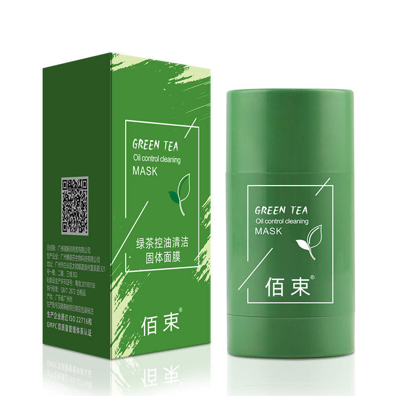 Green tea solid mask deep cleansing mask moisturizing mud mask acne moisturizing moisturizing oil control - AFFORDABLE MARKET