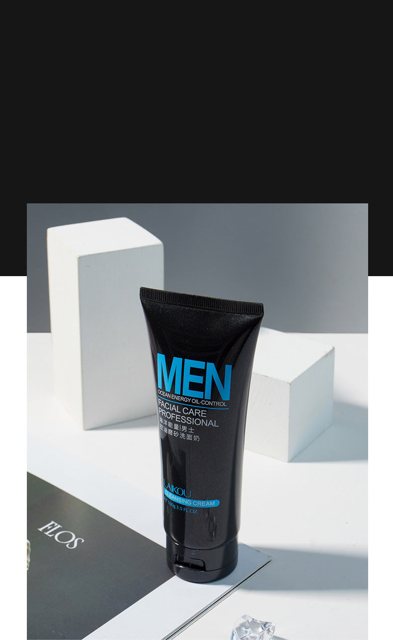 Men's scrub facial cleanser 100g cleansing moisturizing moisturizing facial cleanser skin care products - AFFORDABLE MARKET