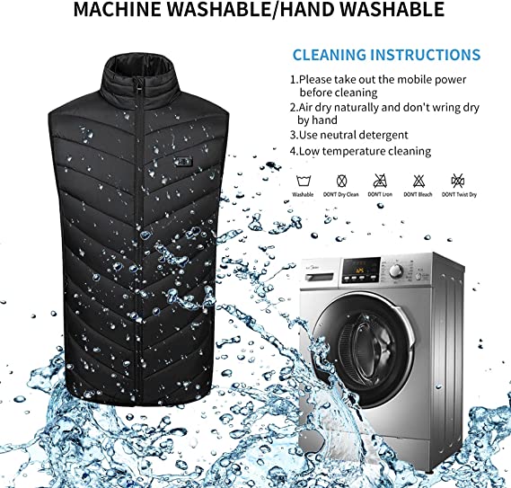 Lightweight Rechargeable Heating Jacket USB Electric Body Warmer Clothes for Men and Women Heated Vest with 3 Heating Levels - AFFORDABLE MARKET