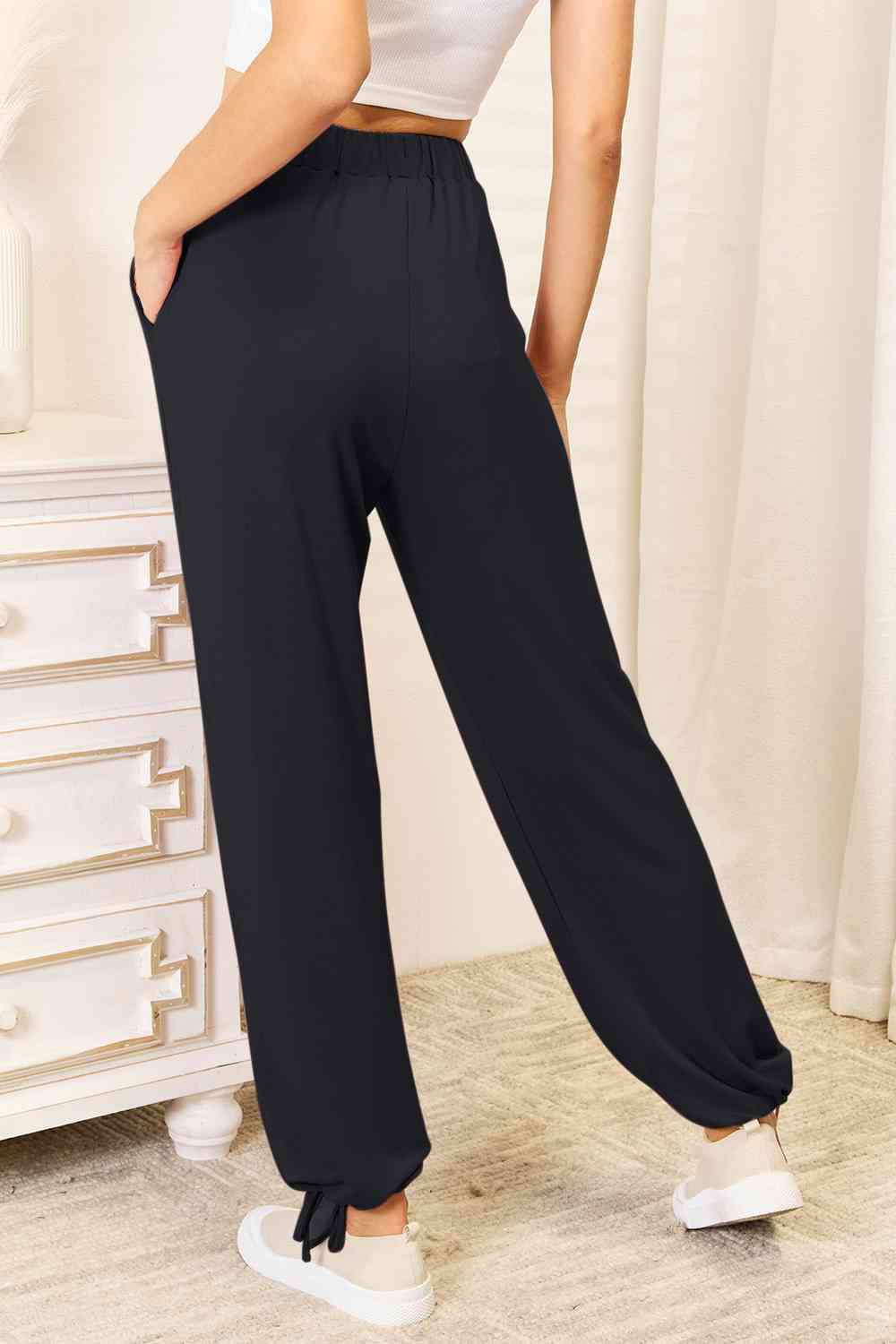 Basic Bae Full Size Soft Rayon Drawstring Waist Pants with Pockets - AFFORDABLE MARKET