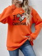 CHRISTMAS Graphic Round Neck Sweatshirt - AFFORDABLE MARKET