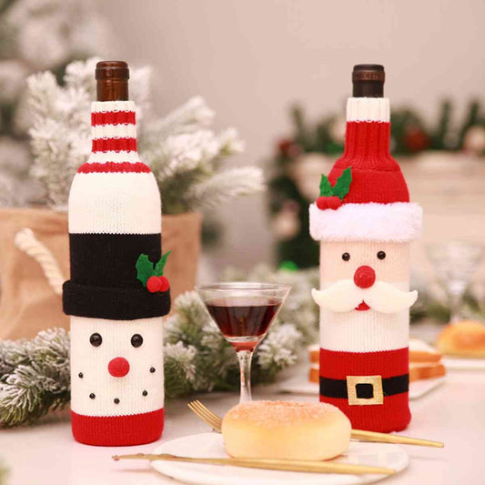 Christmas Knit Wine Bottle Cover - AFFORDABLE MARKET