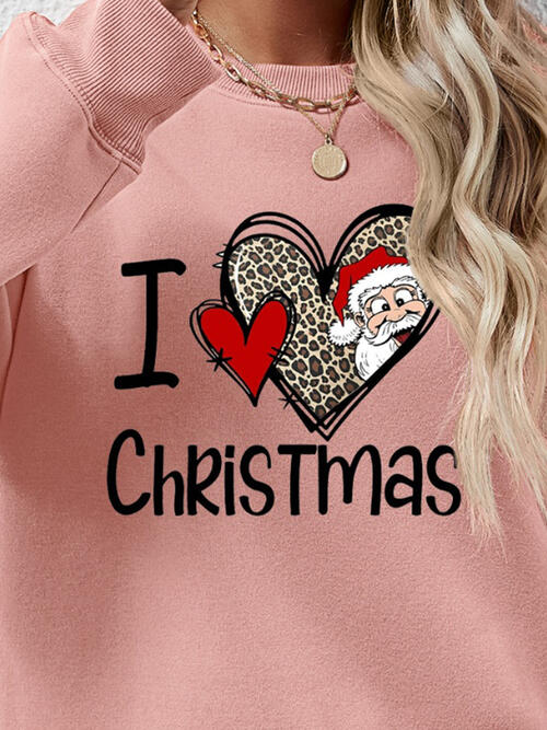 CHRISTMAS Graphic Round Neck Sweatshirt - AFFORDABLE MARKET