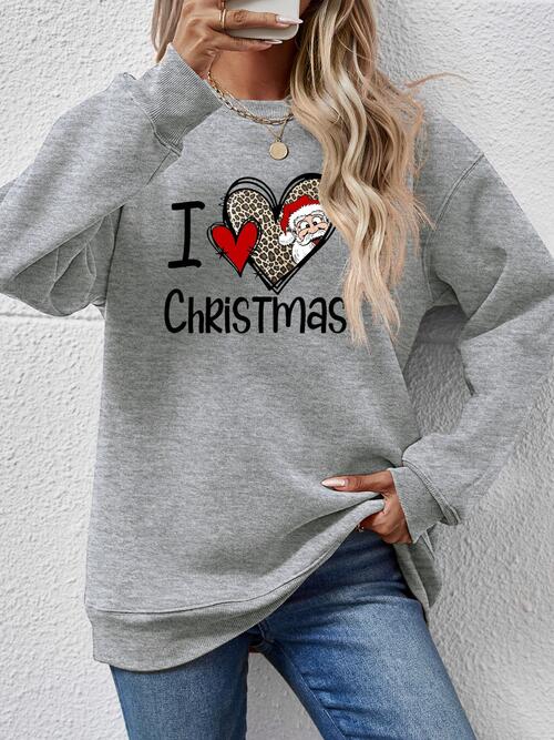 CHRISTMAS Graphic Round Neck Sweatshirt - AFFORDABLE MARKET