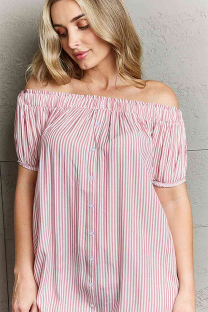 Ninexis Show Compassion Off The Shoulder Mini Dress - AFFORDABLE MARKET