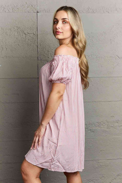Ninexis Show Compassion Off The Shoulder Mini Dress - AFFORDABLE MARKET