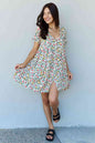 Ninexis Follow Me Full Size V-Neck Ruffle Sleeve Floral Dress - AFFORDABLE MARKET