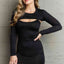 Ninexis Find Your Strength Bodycon Cutout Mini Dress - AFFORDABLE MARKET