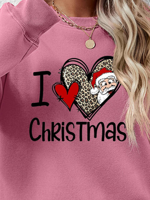 CHRISTMAS Graphic Round Neck Sweatshirt - AFFORDABLE MARKET