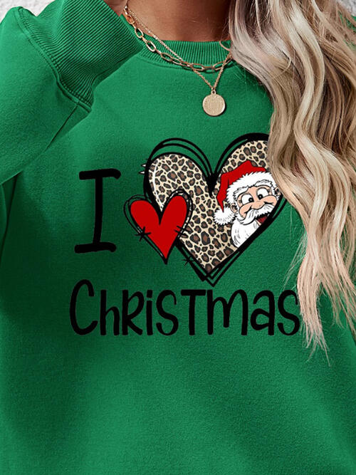 CHRISTMAS Graphic Round Neck Sweatshirt - AFFORDABLE MARKET